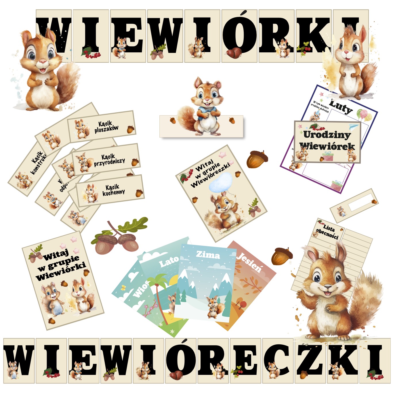 Zestaw na rozpoczęcie roku – Wiewiórki / Wiewióreczki