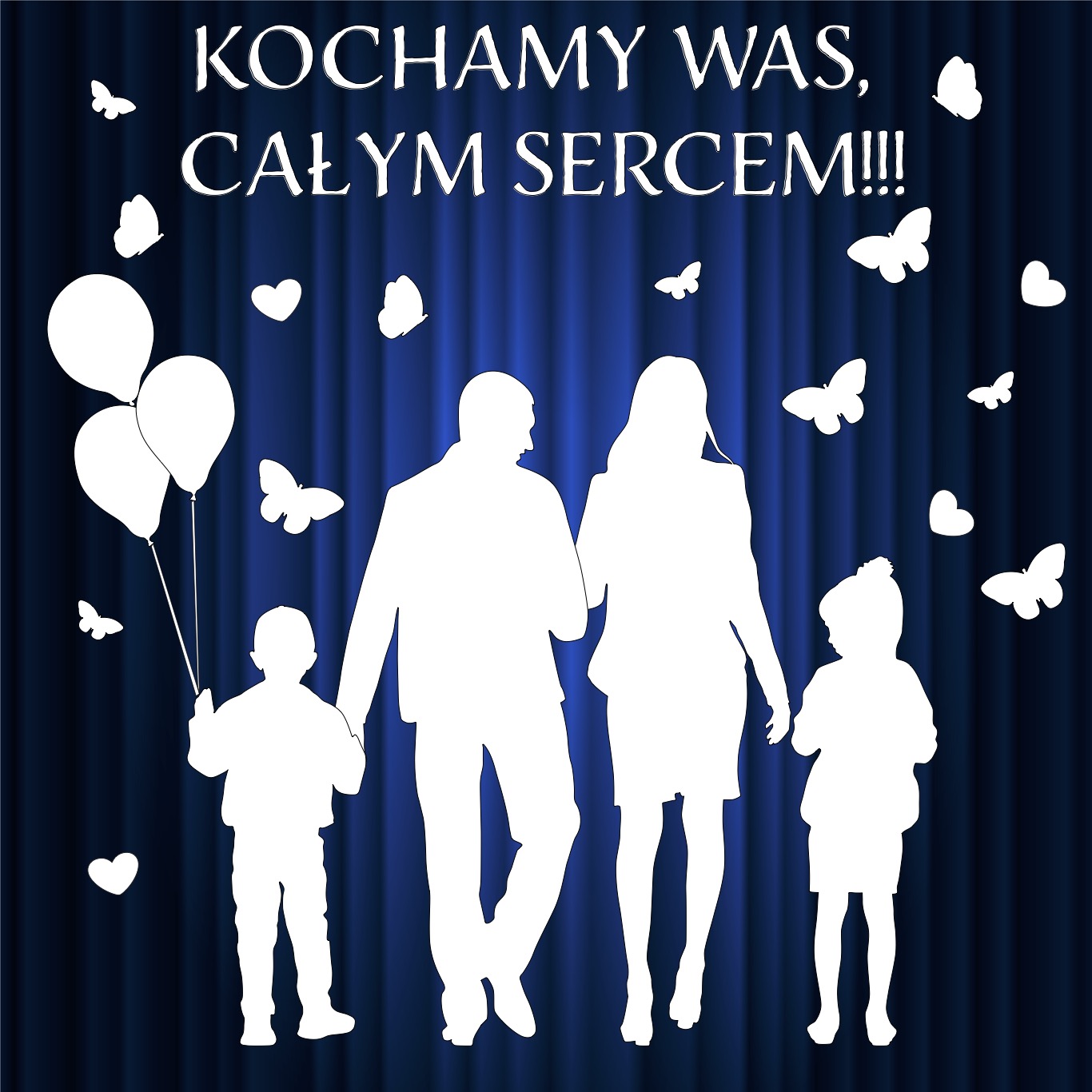 Kochamy Was całym sercem - dekoracja