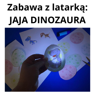 Zabawa z latarką: jaja dinozaura