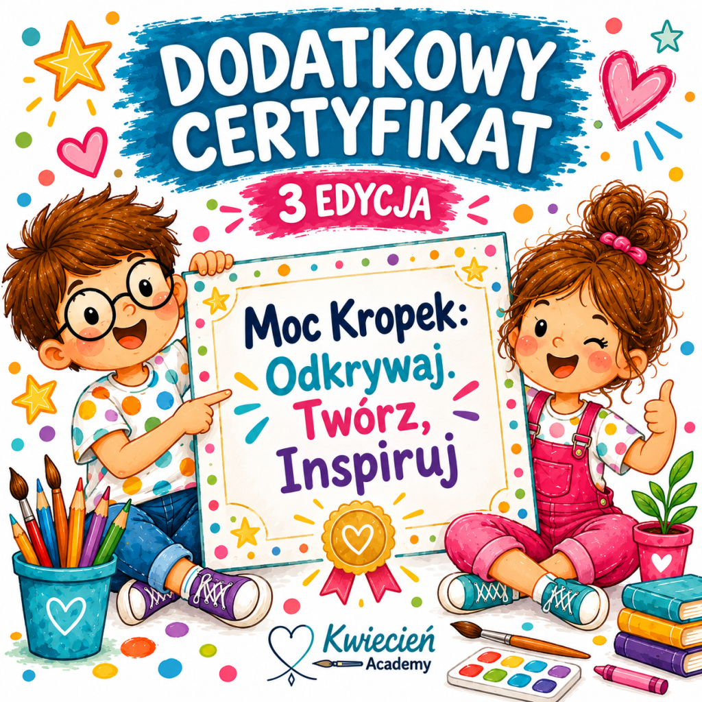 Dodatkowy certyfikat do projektu Moc Kropek – Odkrywaj, Twórz, Inspiruj!