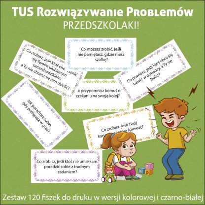 TUS Rozwiązywanie Problemów — fiszki dla przedszkolaków 3-6 lat
