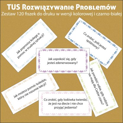TUS Fiszki Rozwiązywania Problemów dla dzieci szkolnych 6-15 lat