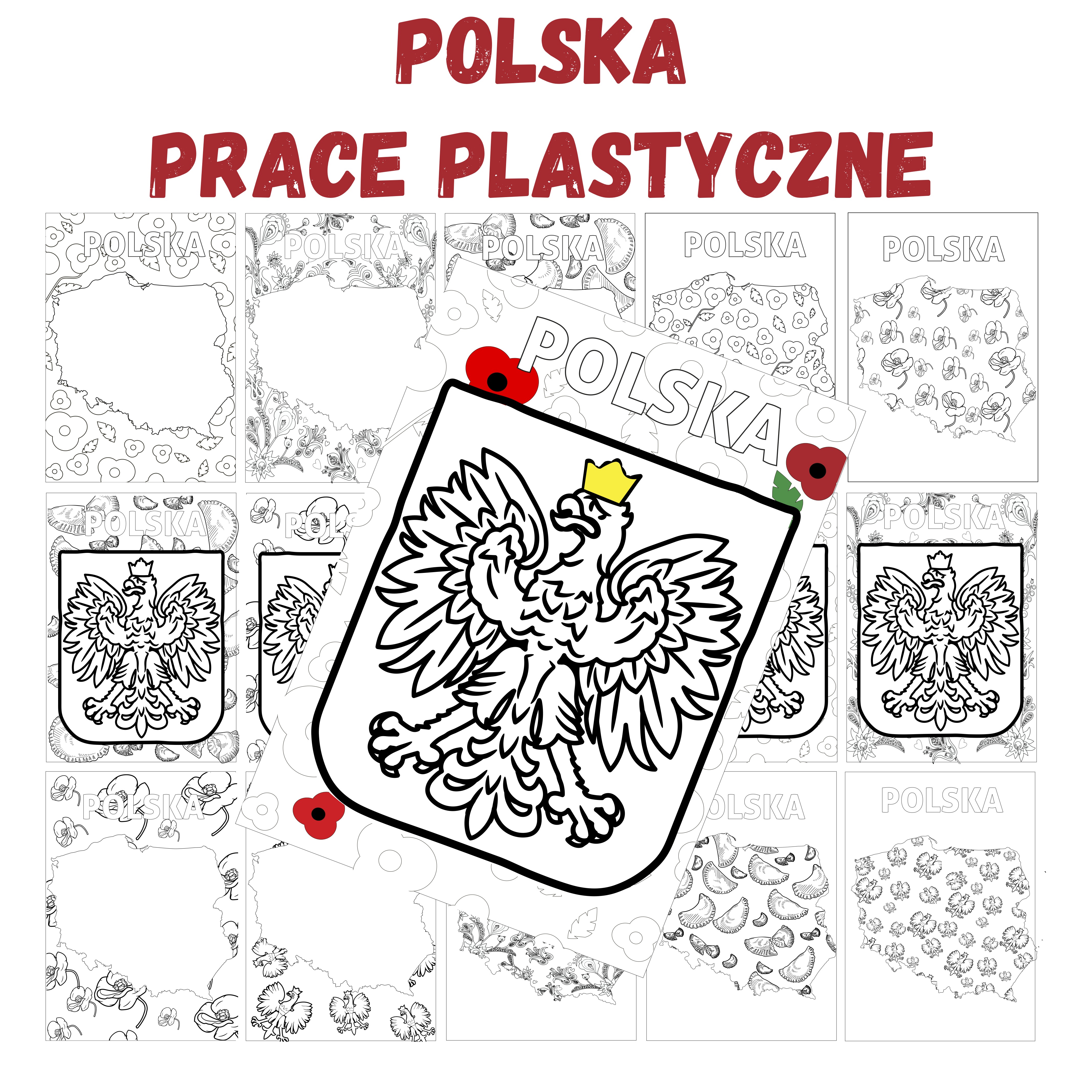 Symbole narodowe – kolorowanki i karty pracy dla dzieci