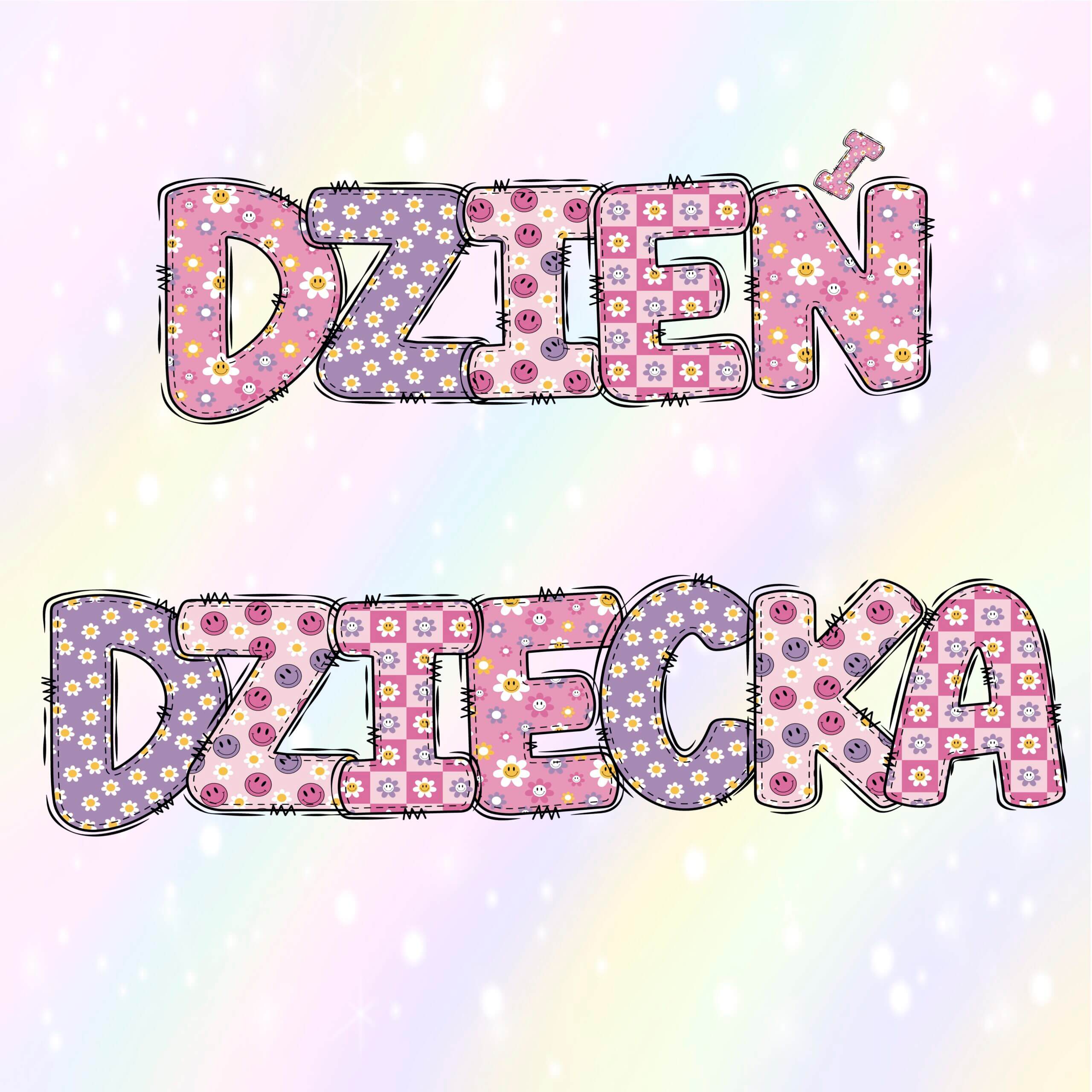 Napis na dzień dziecka - wersja dla dziewczynek