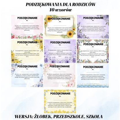 Podziękowania dla rodziców PDF – materiał do druku PDF, Kwiecień Academy