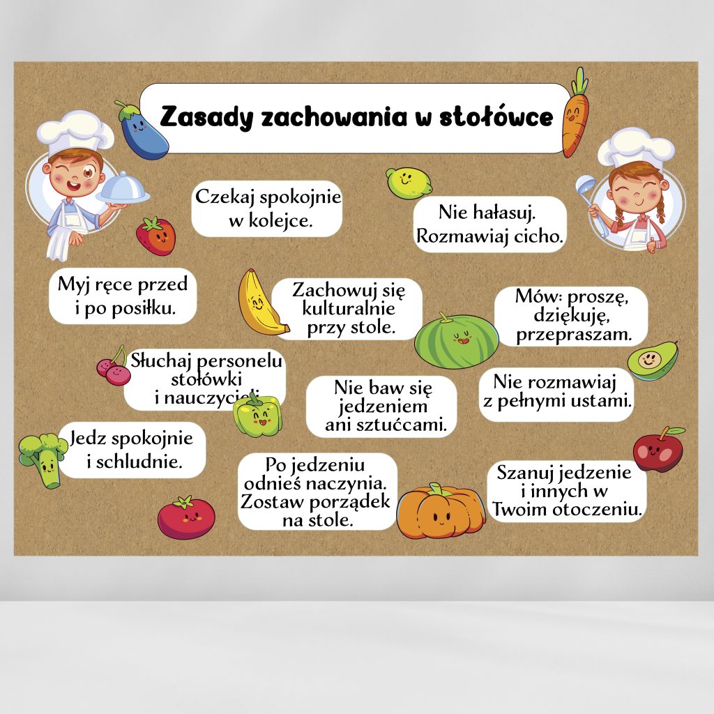 zasady zachowania w stołówce