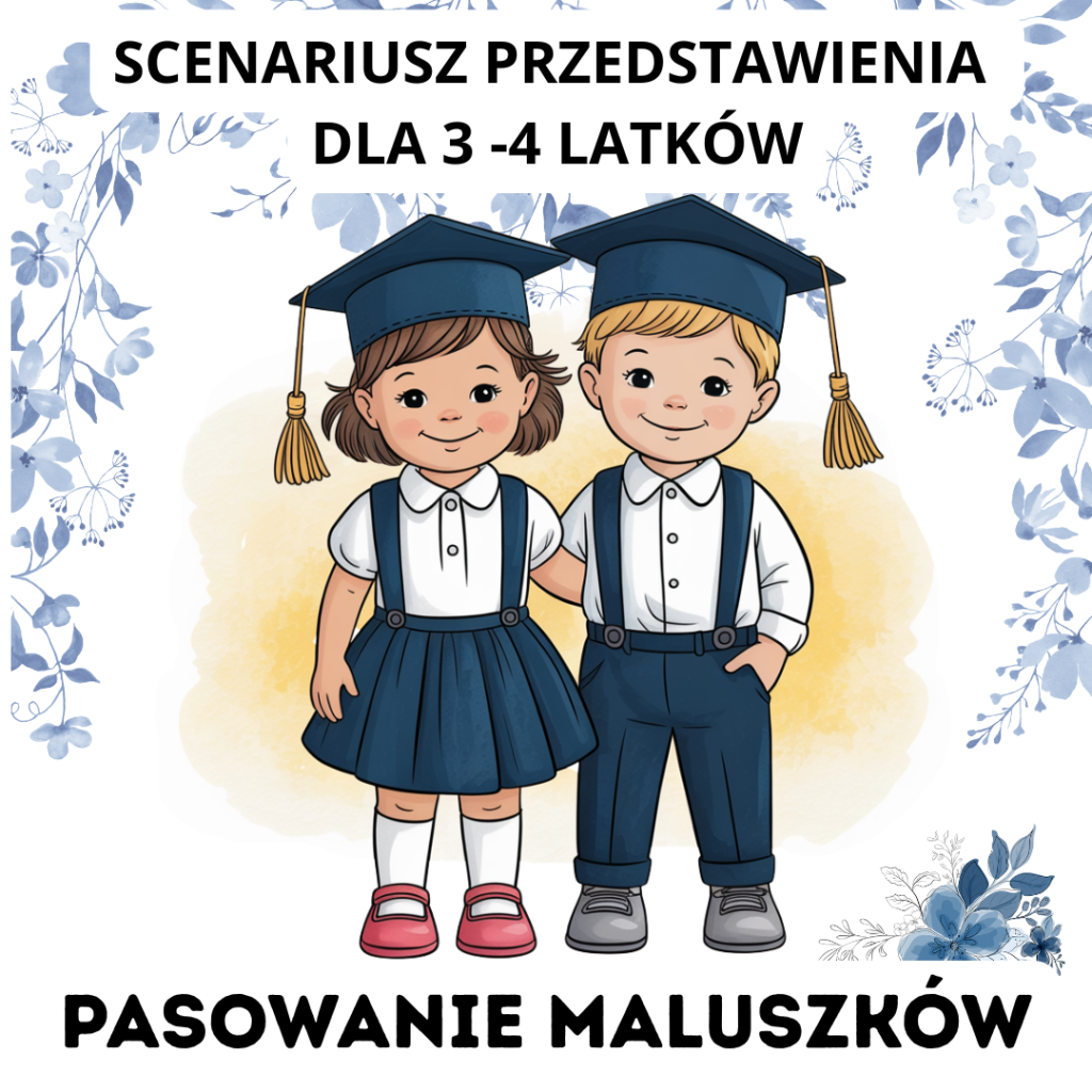 Pasowanie maluszków – Scenariusz przedstawienia dla 3 -4 latków – materiał do druku PDF, Kwiecień Academy