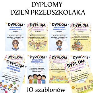 dyplomy dzień przedszkolaków