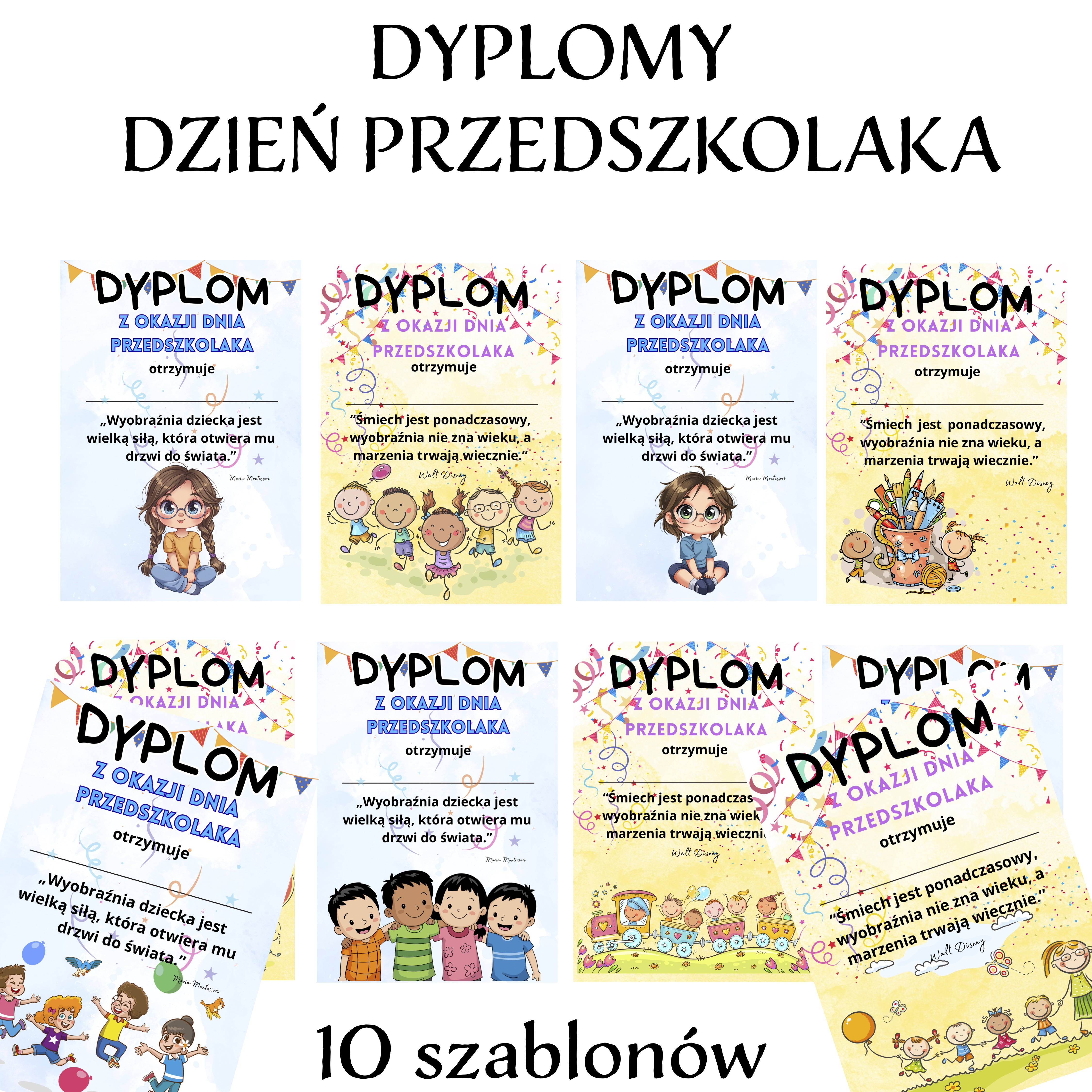 Dyplomy na Dzień Przedszkolaka do druku.