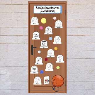 Dekoracja na drzwi: Najfajniejsza drużyna pod Kropką!