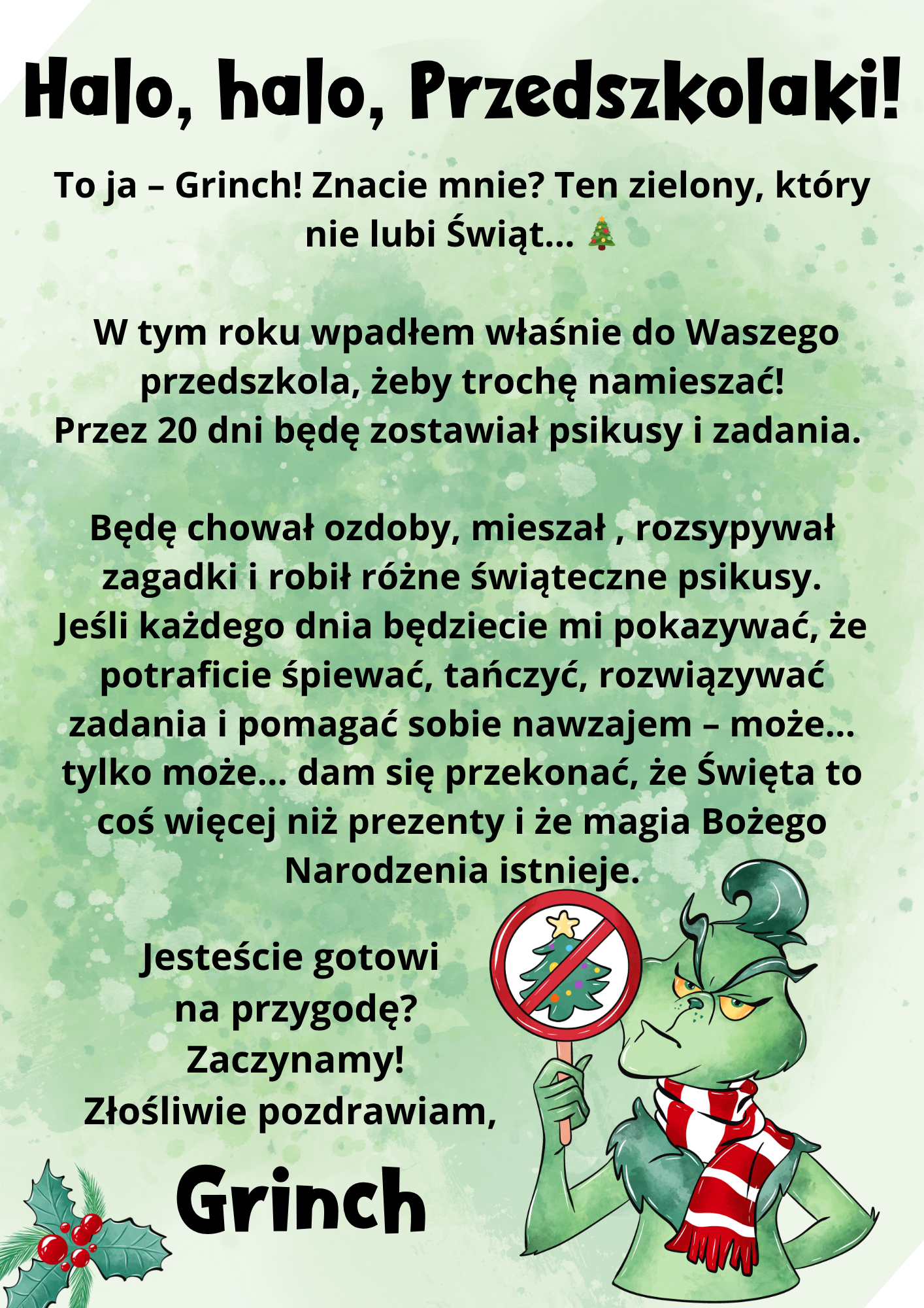 Ocalić Święta – Grinch kontra Przedszkolaki! - obrazek 3