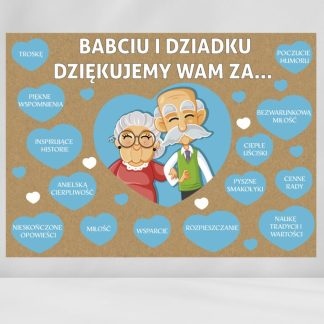 Gazetka — dekoracja „Babciu i Dziadku, dziękujemy za…”