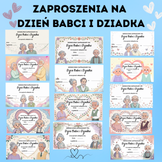 Zaproszenie na Dzień Babci i Dziadka do druku