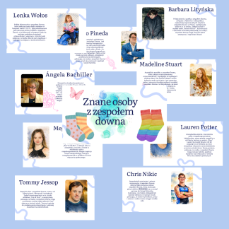 Znane osoby z zespołem Downa – gazetka edukacyjna PDF do druku