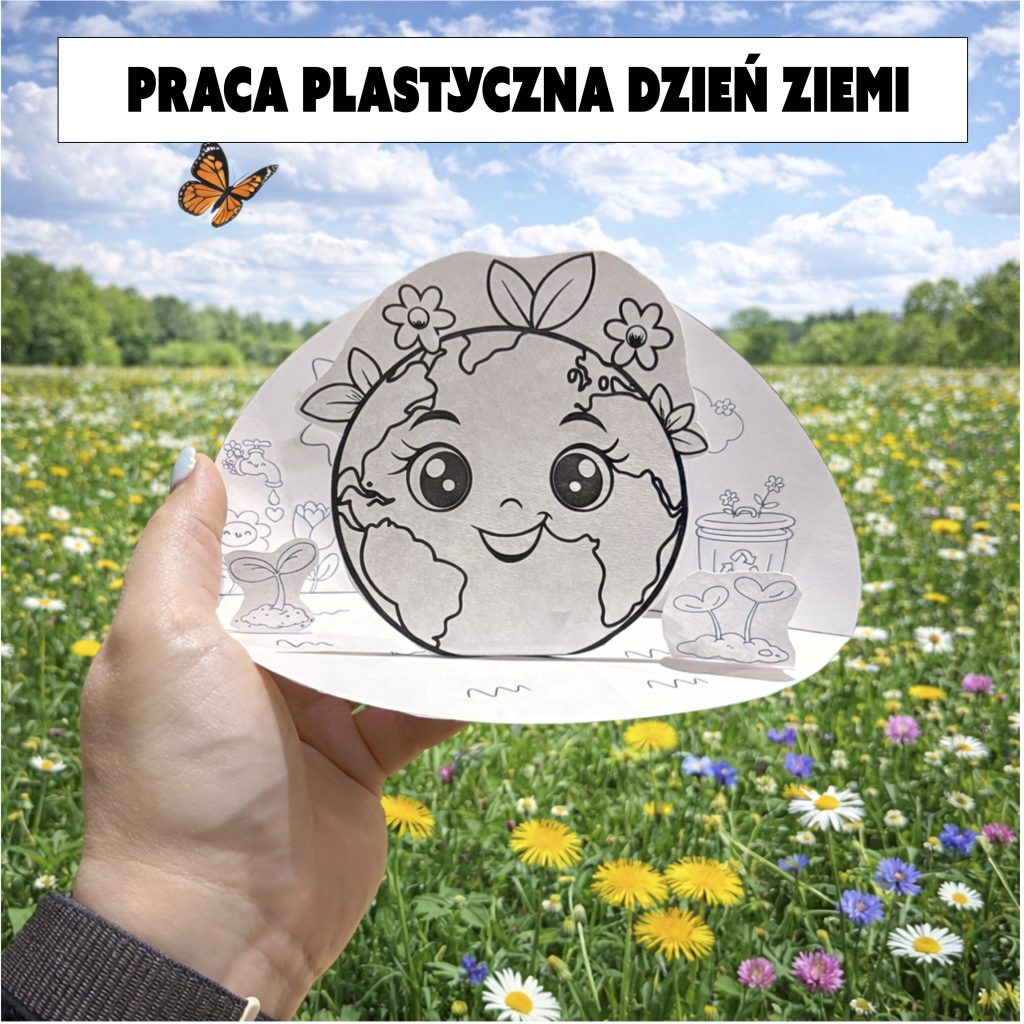 Praca plastyczna na Dzień Ziemi - szablon do druku