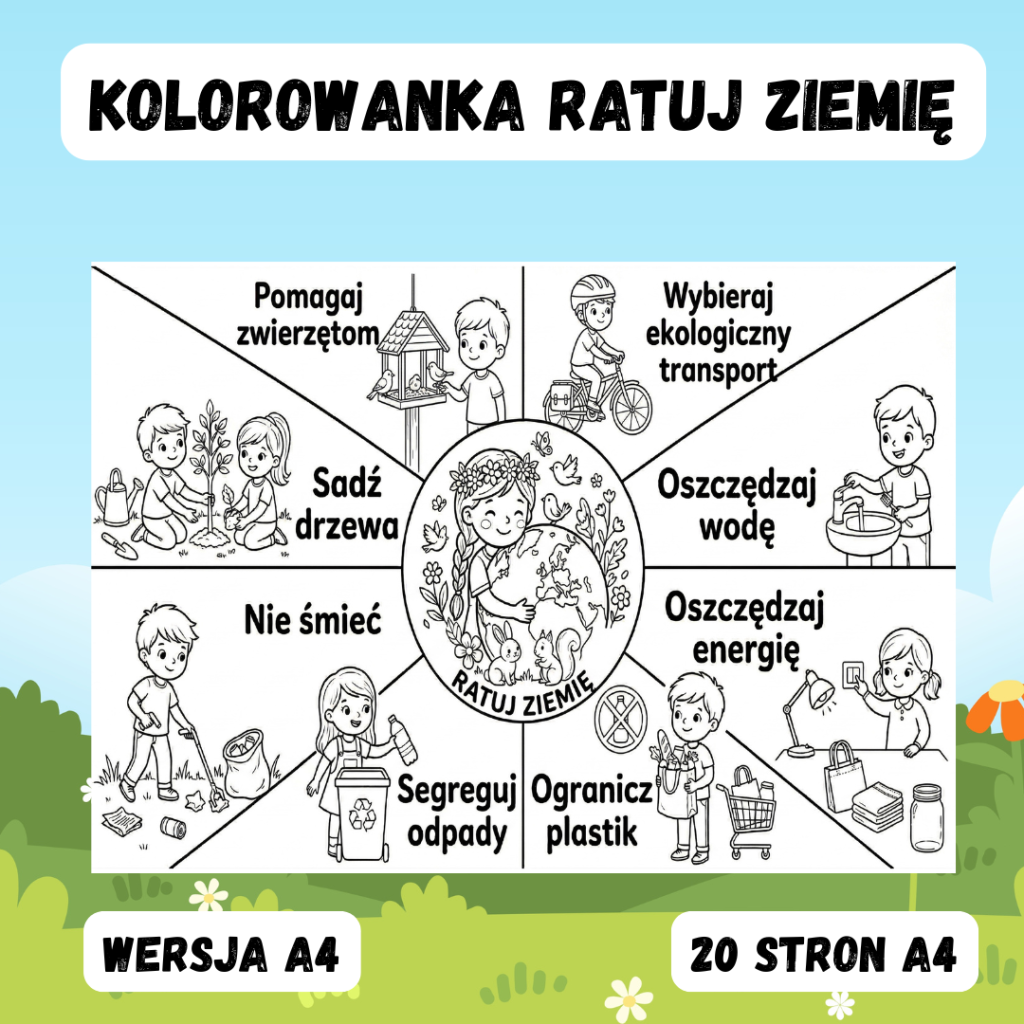 Kolorowanka „Ratuj Ziemię”