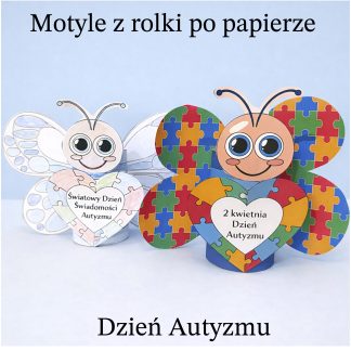 Motyle z rolki po papierze