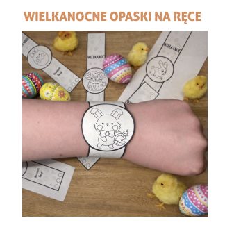 Wielkanocne opaski na ręce – 20 wzorów do druku