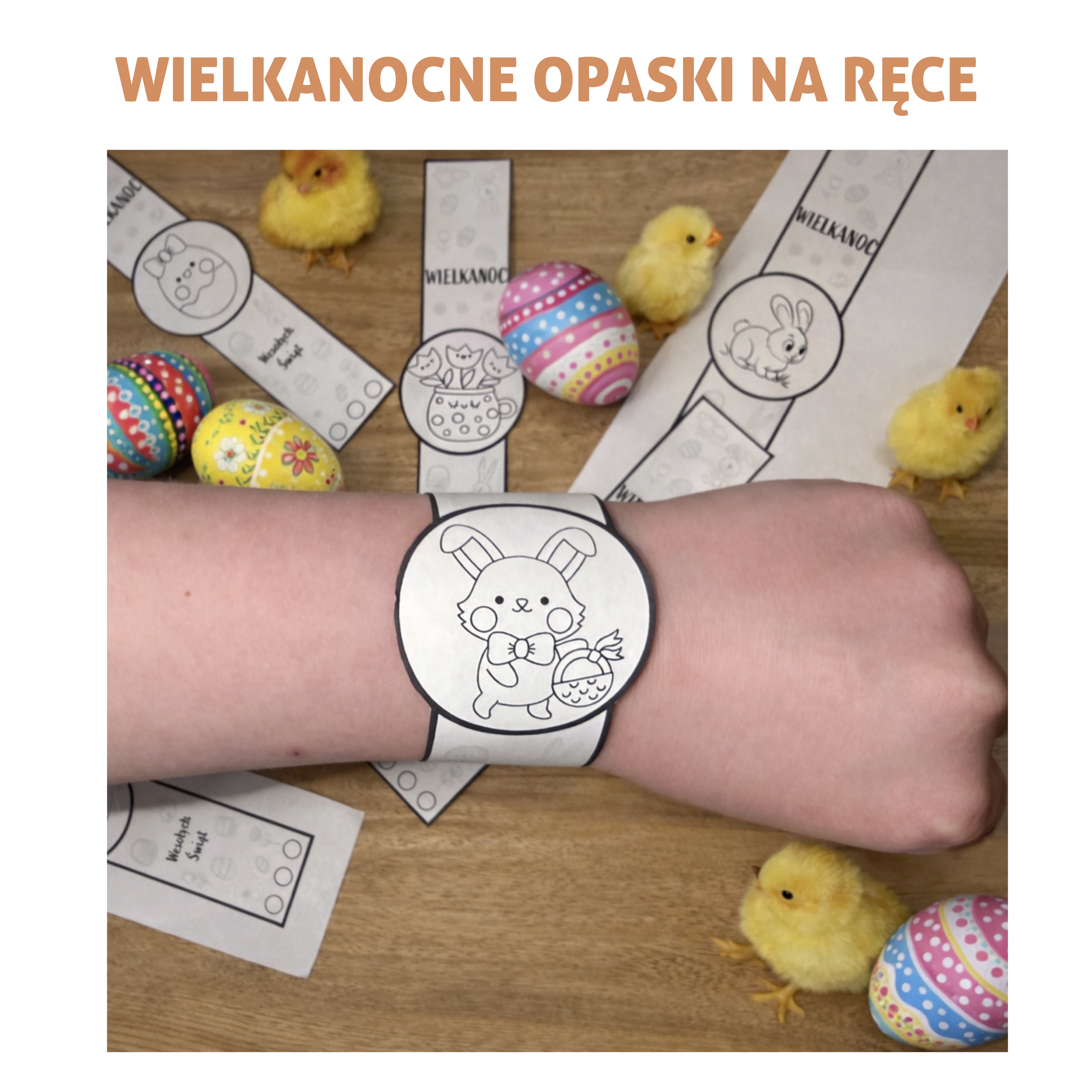 Wielkanocne opaski na ręce