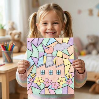 Witraże / mozaiki – praca plastyczna na Dzień Ziemi