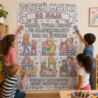 Kolorowanka na Dzień Mamy do druku XXL