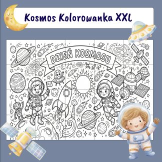 Kosmos Kolorowanka XXL – 20 stron PDF do druku
