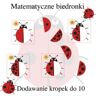 Matematyczne biedronki – dodawanie kropek do 10