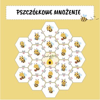 Pszczółkowe mnożenie – matematyczny plaster miodu do druku