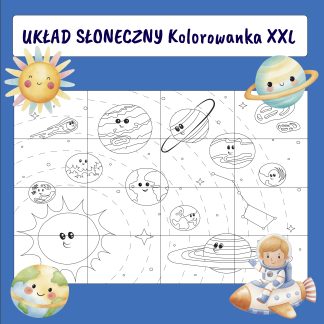 Układ Słoneczny Kolorowanka XXL