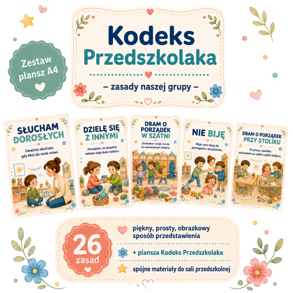 Kodeks Przedszkolaka – 26 zasad naszej grupy