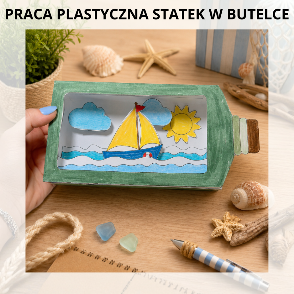 Praca plastyczna Statek w butelce