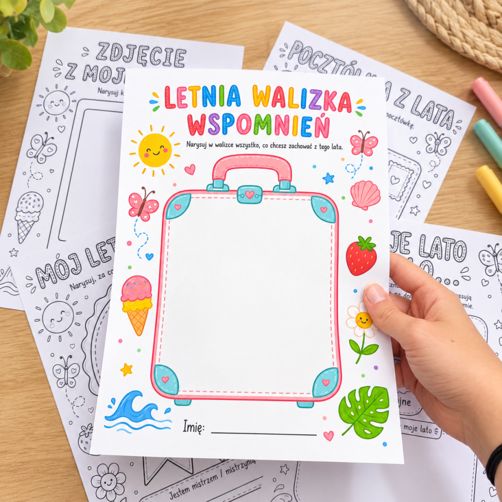 Moje Lato – 20 kart pracy na pierwsze dni po wakacjach