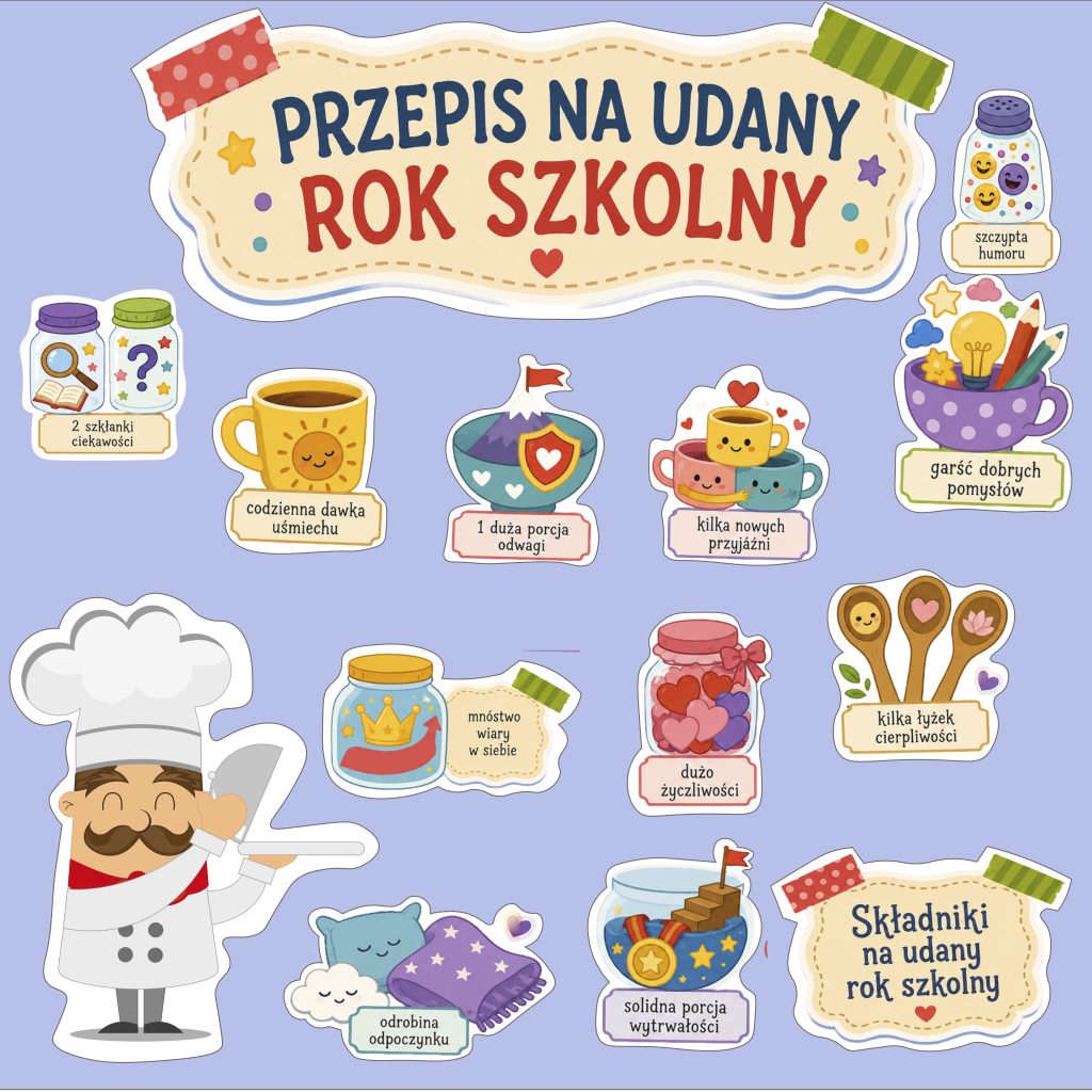 Przepis na udany rok szkolny – gazetka szkolna i dekoracja na rozpoczęcie roku
