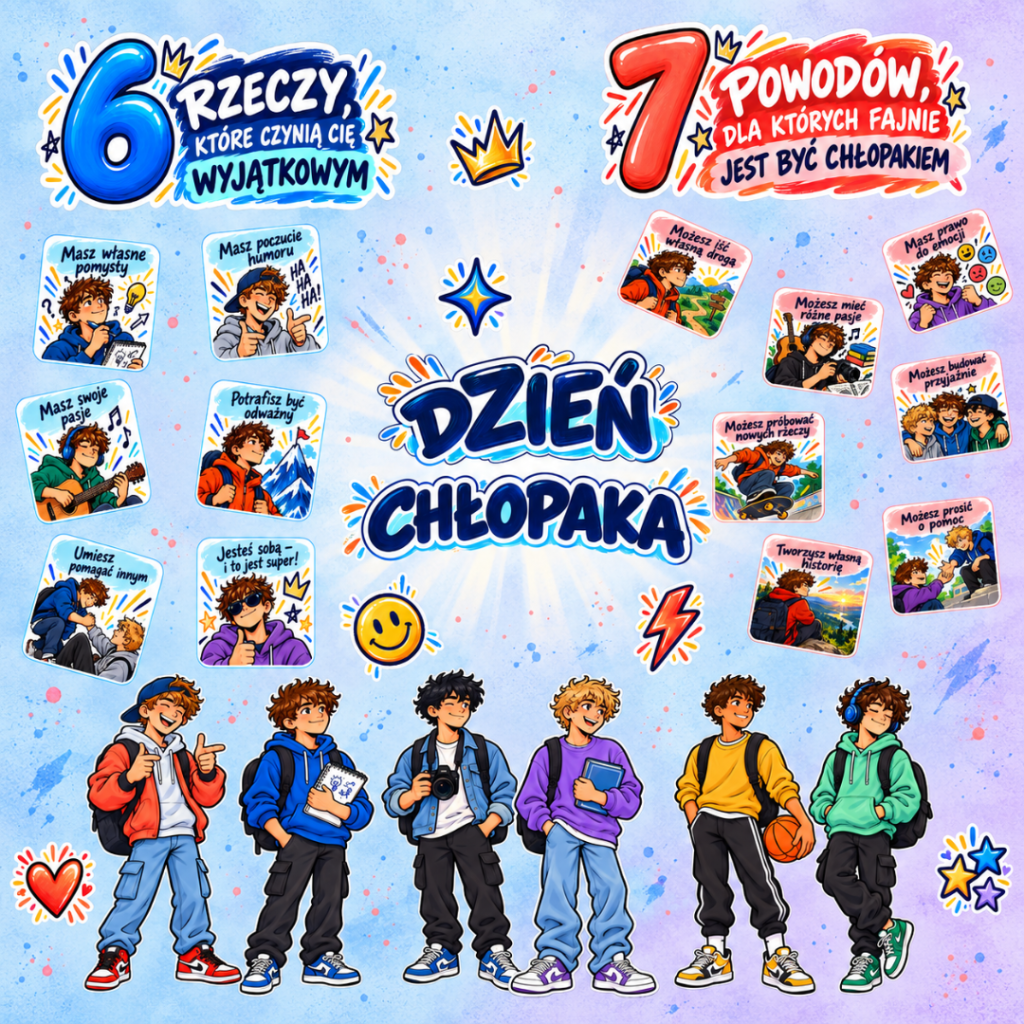 Gazetka SIX SEVEN na Dzień Chłopaka – 6 rzeczy, które czynią Cię wyjątkowym i 7 powodów, dla których fajnie jest być chłopakiem