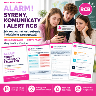 Alarm! Syreny, komunikaty i Alert RCB – scenariusz zajęć dla klas IV–VIII