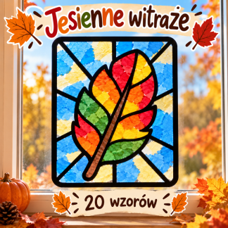 Jesienne witraże – jak zrobić dekorację okna z dziećmi