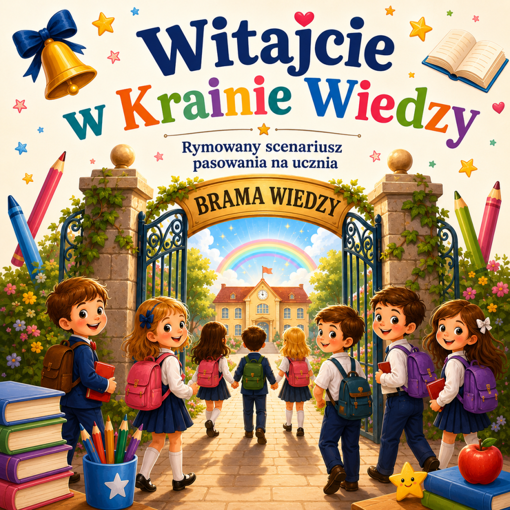 Witajcie w Krainie Wiedzy – rymowany scenariusz pasowania na ucznia