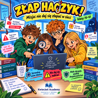 ZŁAP HACZYK! – scenariusz zajęć o phishingu i bezpiecznym internecie | klasy IV–VI